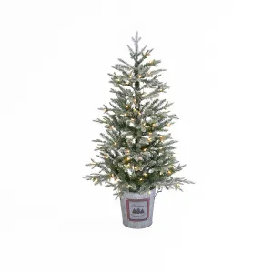 4 ft. Illuminating Flocked Half Holiday Tree