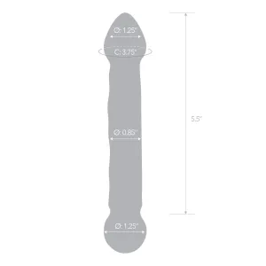 6.5 Inch Full Tip Textured Glass Dildo