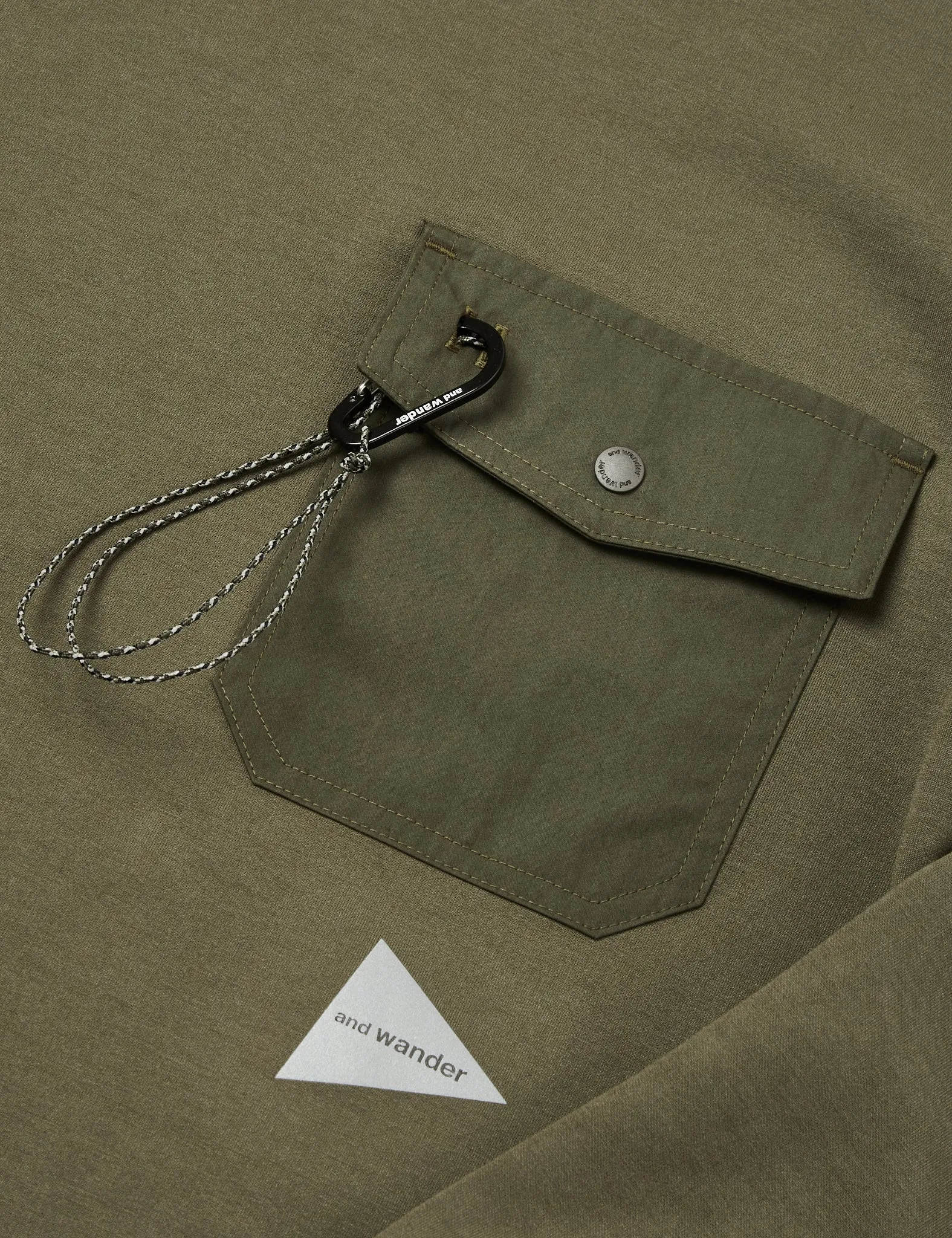 And Wander Airly Warm T-Shirt - Khaki