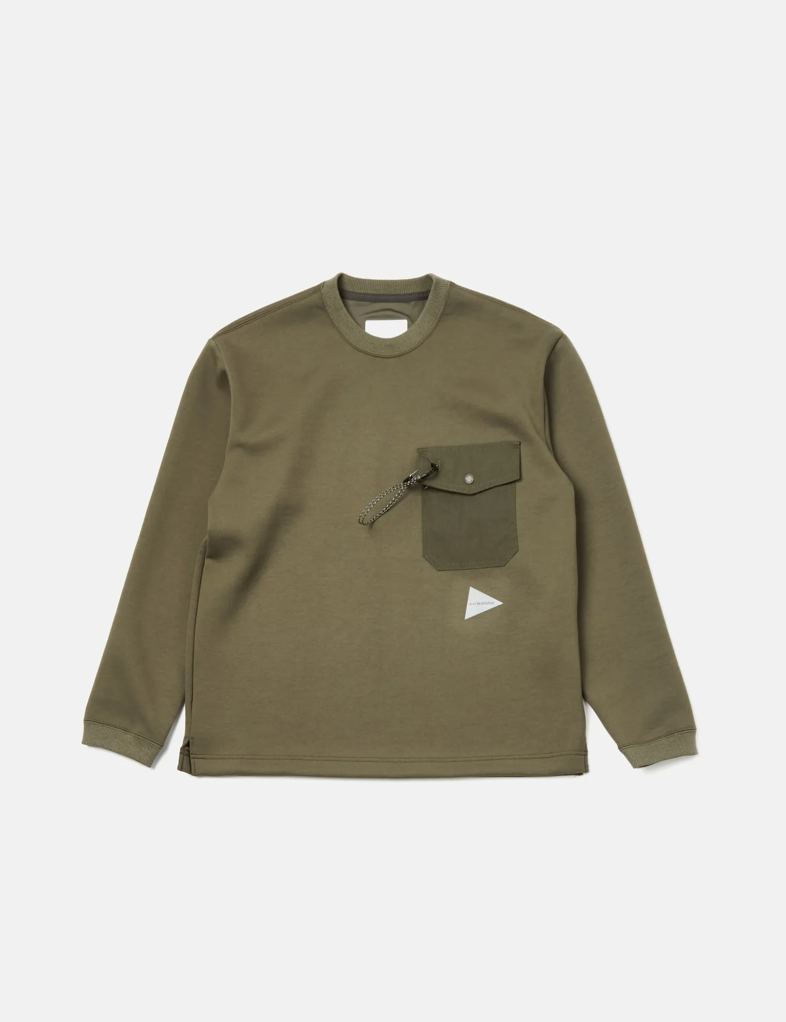 And Wander Airly Warm T-Shirt - Khaki