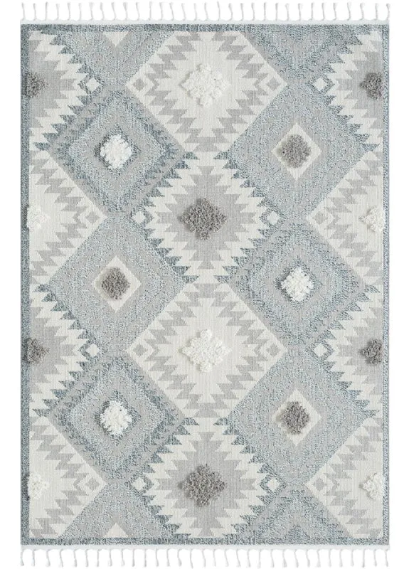 Geometric Design Turkish Rug 543 Pebble