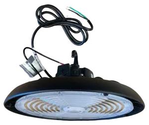 PRO-SELECT UFO High Bay 150lm/w  240w/200w/150w Selectable 3500K/4000K/5000K Tunable W/Pre-Installed 12V AUX PIN Sensor Socket 36,000 Lumens w/6ft Whip Cord