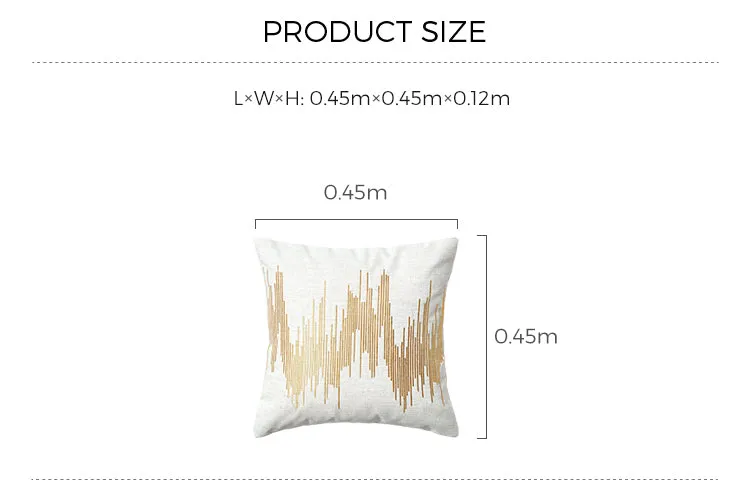 Rubeza Samo Cushion - Beige & Gold - 45x45 cm