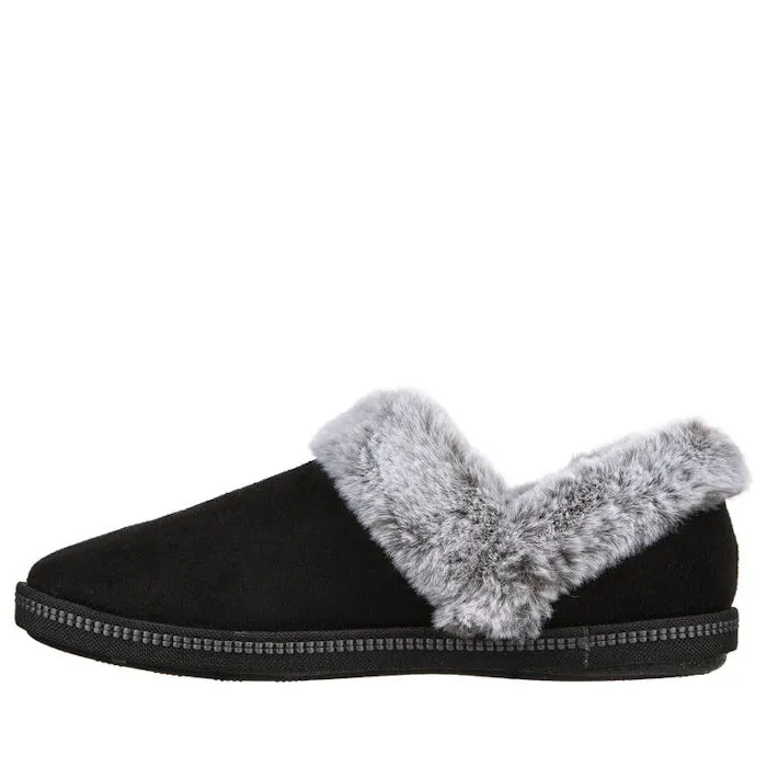 Skechers Cozy Campfire Fresh Toast Black Womens Vegan Slipper