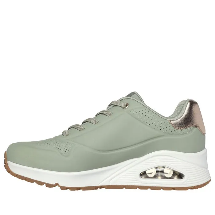 Skechers Uno Shimmer Away Sage Trainer Pull On